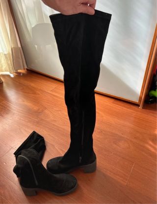 Botas mosqueteras negras altas