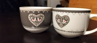 Tazze ceramica con fantasia romantica 