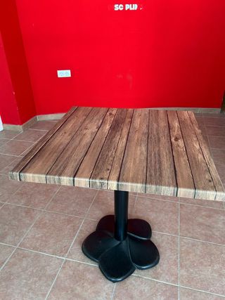 Mesa Cafetería - Madera y Metal
