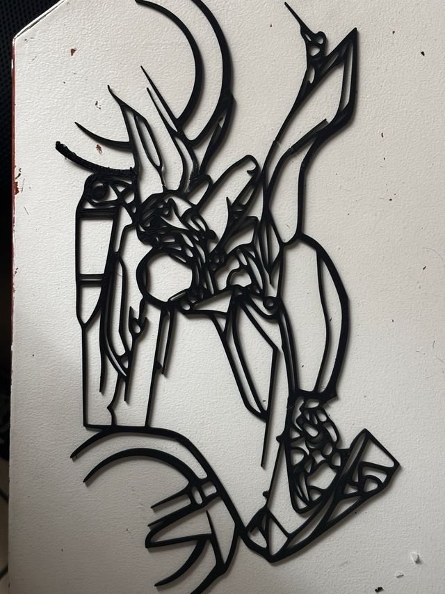 Ducati Panigale stilizzata a muro