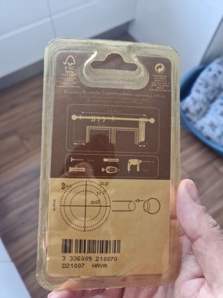 Terminales de barra para cortina - Madera