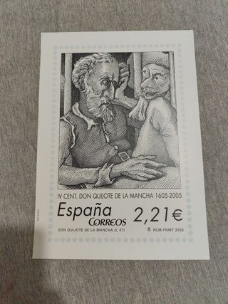 Cartulina sello Don Quijote 2005