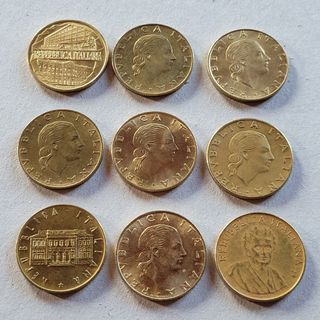 Repubblica Italiana lotto 9 monete commemorative