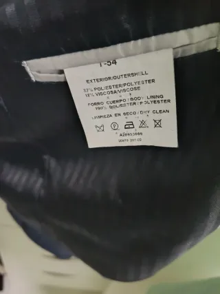 Traje Chaqueta y Pantalón Azul Marino Caballero