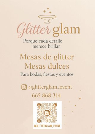 Mesas de Glitter Glam para eventos