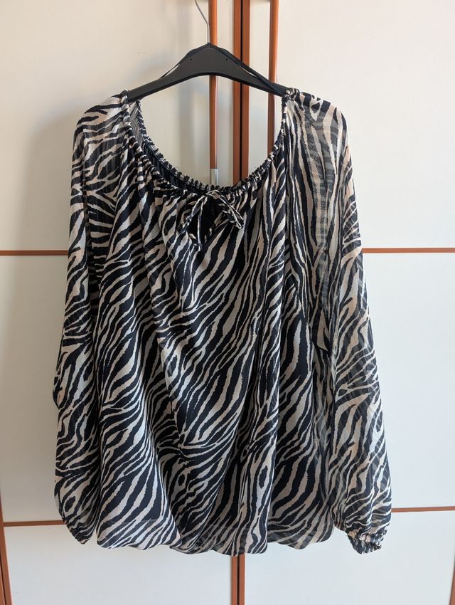 Blusa animalier donna XXXL