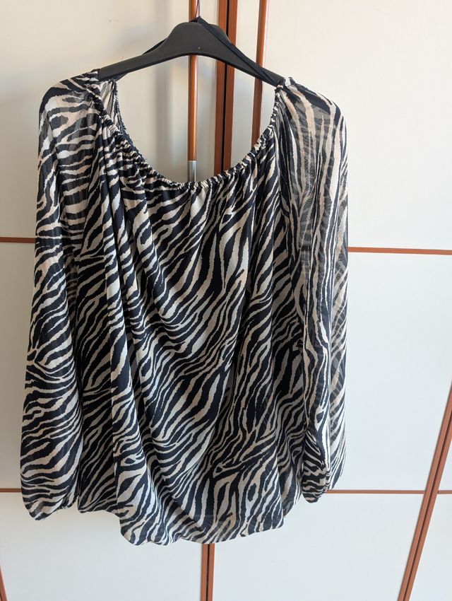 Blusa animalier donna XXXL