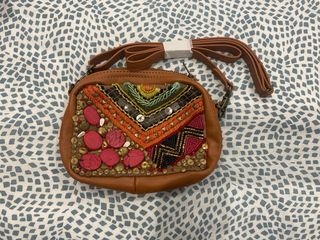 Bolso El Corte Inglés marrón-multicolor