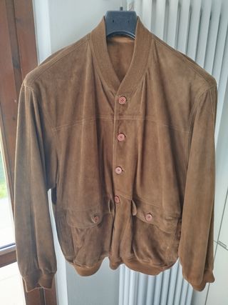 Giubbino scamosciato marrone tg. 54