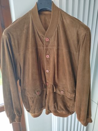 Giubbino scamosciato marrone tg. 54