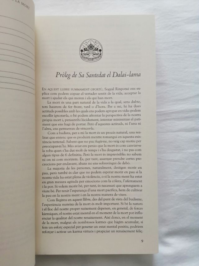 El Llibre Tibetà de la vida i la mort.