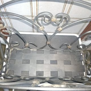 Porta riviste in ferro battuto vintage