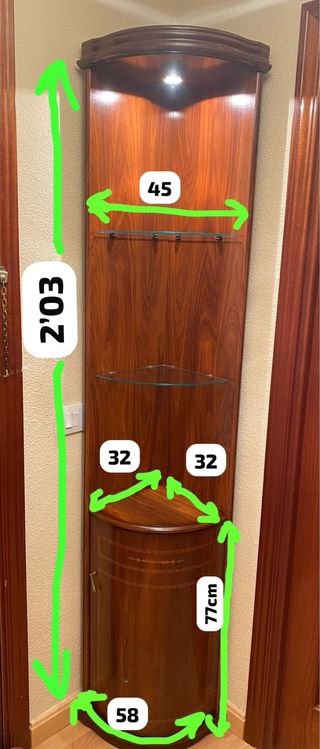 Mueble rinconera madera - vintage