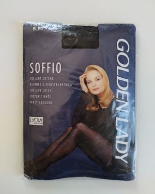 Collant blu in cotone tg 3 Golden Lady