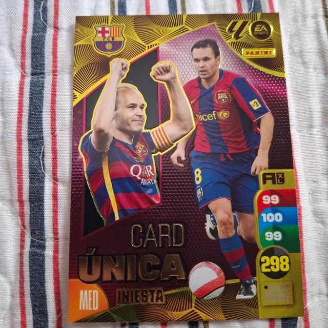 Cromo Única Iniesta - Panini