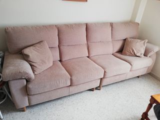 Sofá beige 4 plazas - Tejido