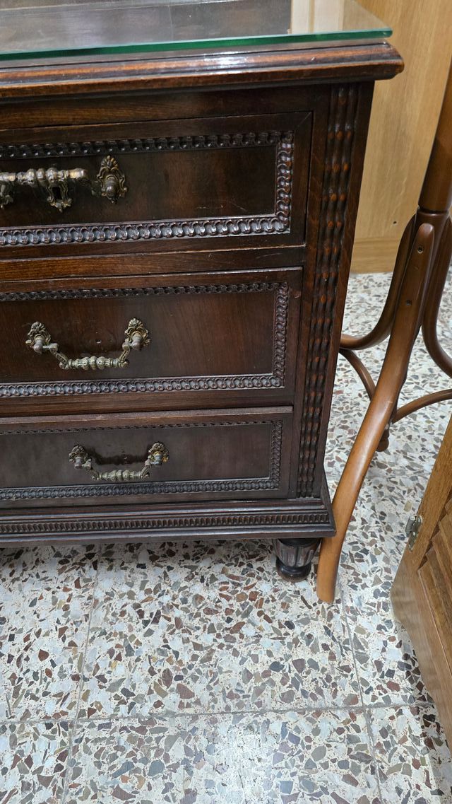 CÓMODA CON ESPEJO RÚSTICA