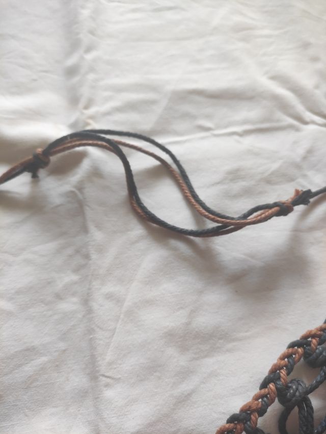 Collar artesanal madera marrón-negro