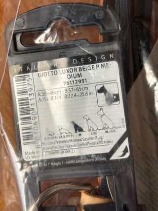 Pettorina Ferplast Giotto Luxor Beige vera pelle M