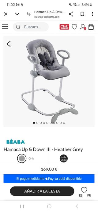 Hamaca evolutiva bebé