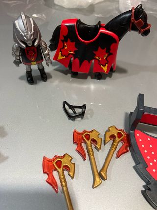 Lote2 ,playmobil caballeros dragon rojo