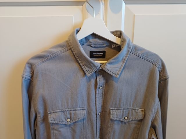 Camisa vaquera Jack & Jones gris