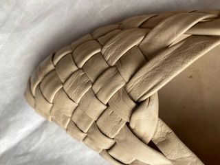 Zapatos vintage beige tacón medio 38