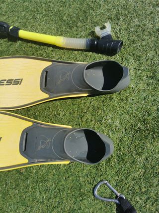 Aletas Cressi + tubo buceo