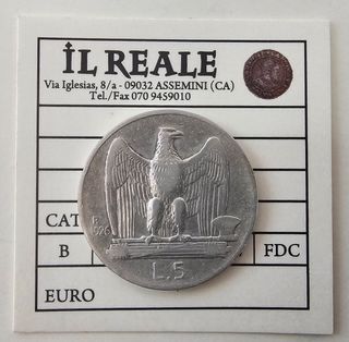 Regno D'Italia Vitt.Em. III 5 Lire Aquilotto 1926