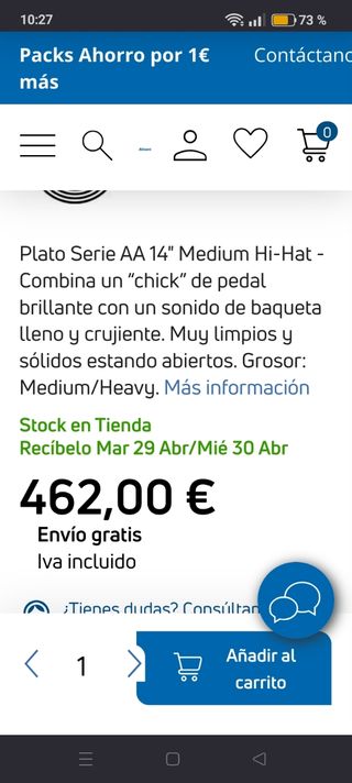 Hi Hat Sabian AA Regular Hats