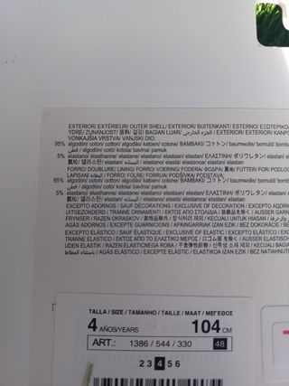 Braguitas niña Zara (4 años)