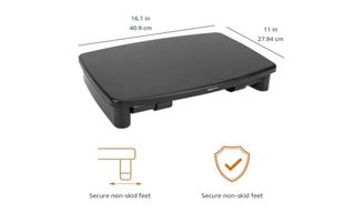 Amazon Basics Rectangular Soporte de Escritorio Ajustable para Monitor de Ordenador