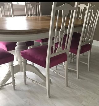 Mesa y sillas de comedor, "QUE PUEDES MODERNIZAR"