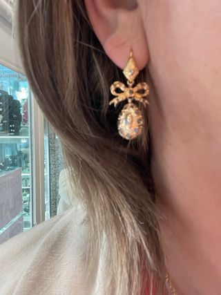 Pendientes antiguos oro 