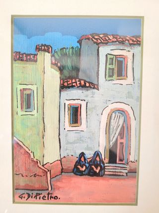 Quadro olio Giuseppe di Pietro Dipinto con cornice