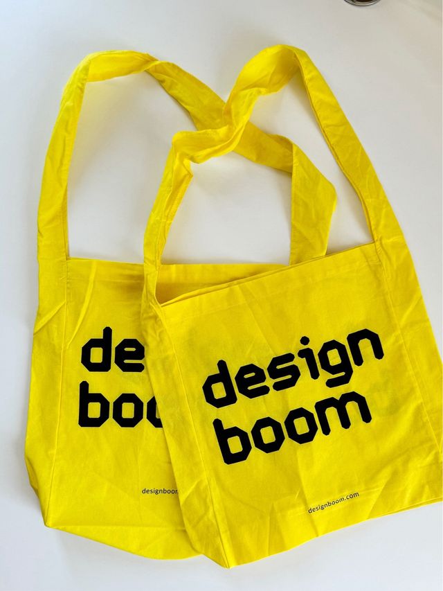 Due borse design boom tote shopper giallo design week