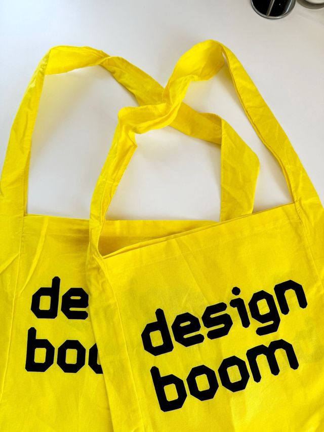 Due borse design boom tote shopper giallo design week