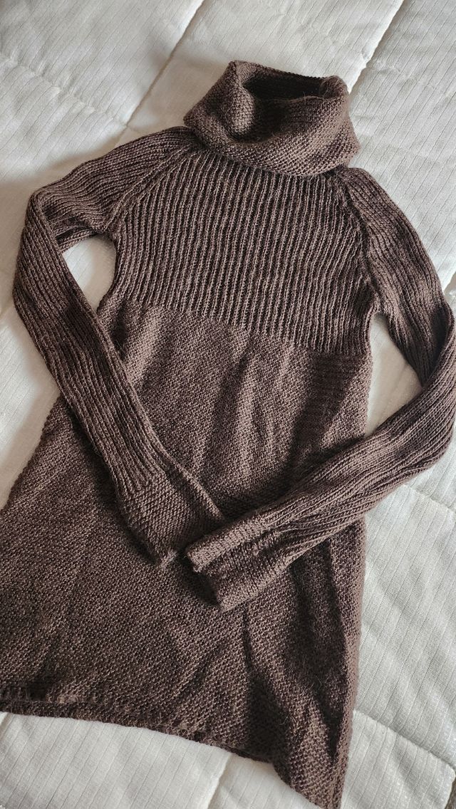 Vestido marrón de punto