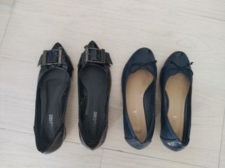 Bailarinas negras de charol como Nuevas 