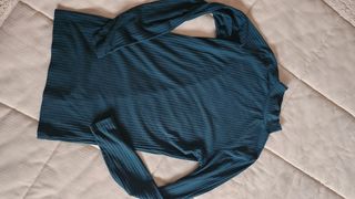 Jersey verde manga larga