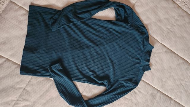 Jersey verde manga larga