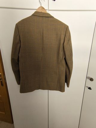 Americana cuadros beige-marró n