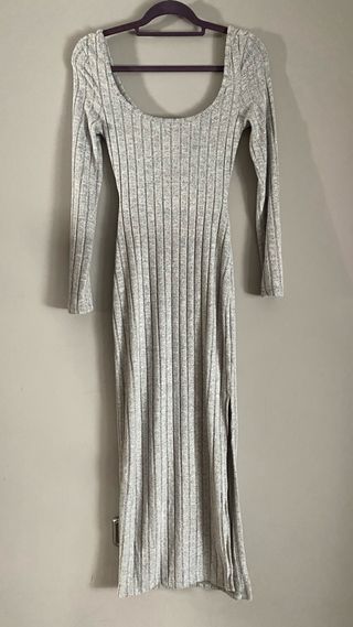 Vestido midi Shein gris