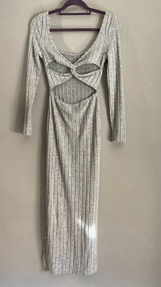 Vestido midi Shein gris
