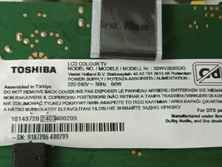 TOSHIBA 32WV2E63DG, KIT TIRAS LED nuevas,(ref-354)