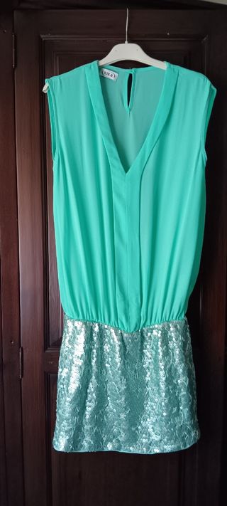 Vestido fiesta - turquesa