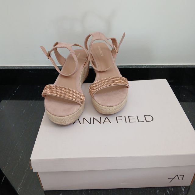 Sandalias cuña Anna Field rosa nº38.