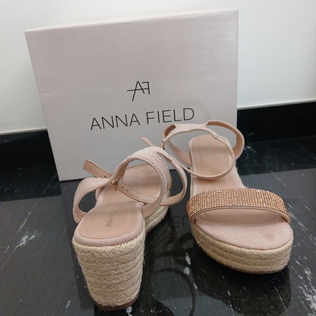 Sandalias cuña Anna Field rosa nº38.