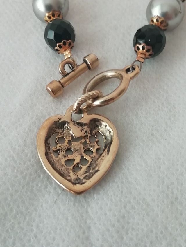 Bracciale vintage con charm cuore 
