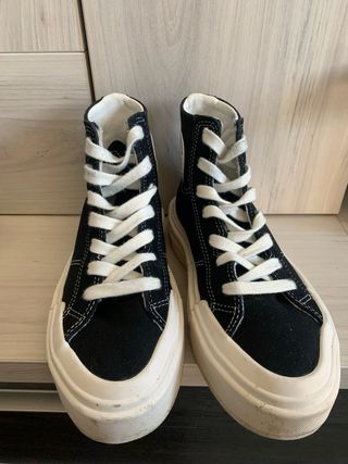 Converse Chuck Taylor plataforma negras tela 